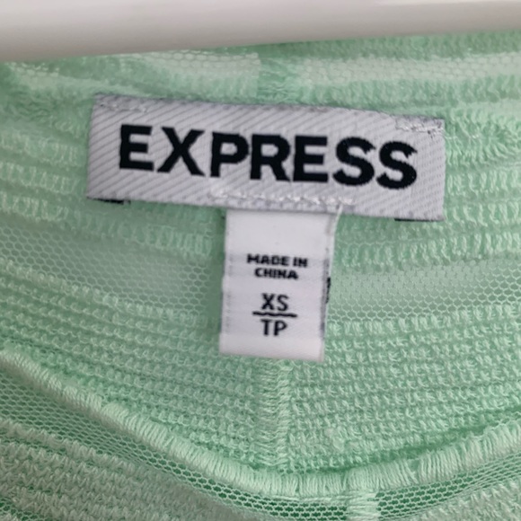 Express sea foam green lace top - Picture 3 of 3